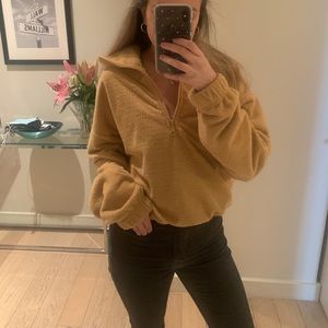 Urban Outfitters Mustard half-zip sweater